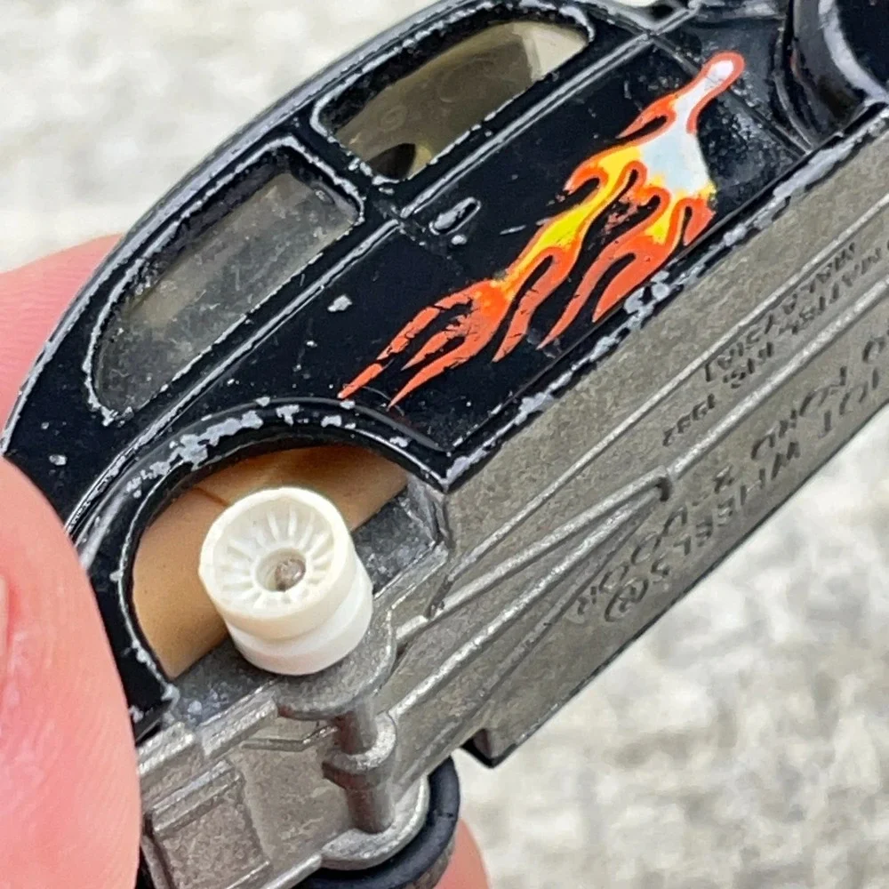 Vintage Hot Wheels 1982 Real Riders 40 Ford‎ 2-Door Malaysia Black Fire Flame